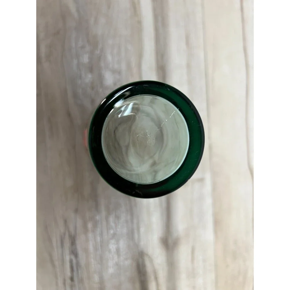 Vintage Coca Cola Clear Green Soda Glass Feliz Navidad Christmas Holiday Bells